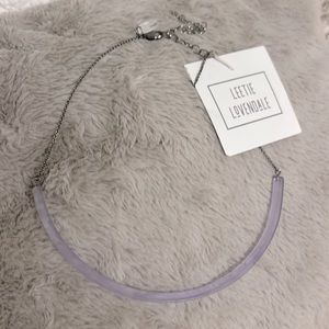 Lavendar recycled acrylic bead choker